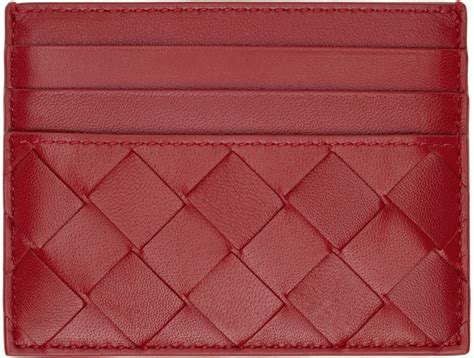 bottega veneta card case china red